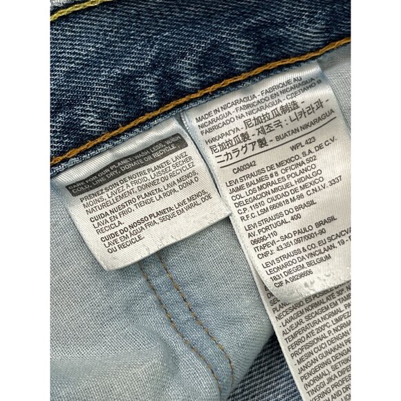 Levis Mens 505 Classic Stone Wash Jeans 34x30 - Picture 9 of 11